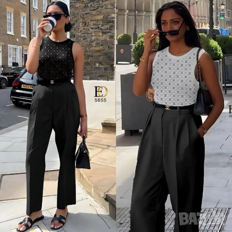 дамски комплект chanel потник и панталон , снимка 3 - Комплекти - 50589703