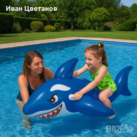 Надуваем кит, забавление и комфорт във водата