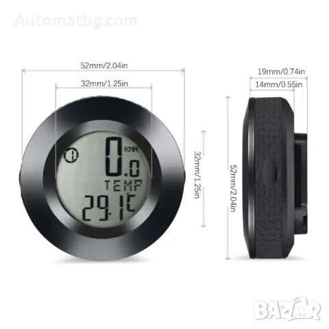 Компютър за велосипед и мотопед Automat, LCD дисплей с три цвята, Водоустойчив, снимка 5 - Аксесоари за велосипеди - 49376578