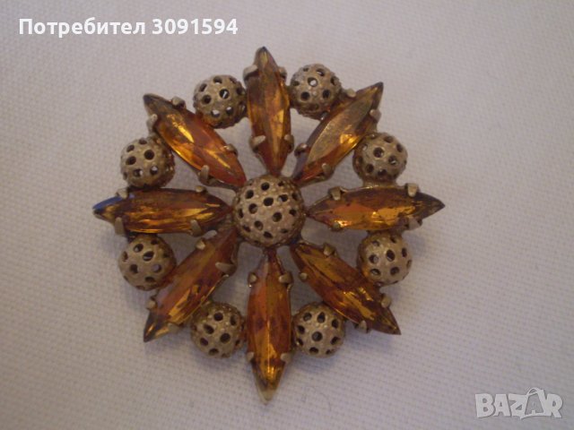 Старинна брошка - бижу Чехословакия, снимка 6 - Антикварни и старинни предмети - 39827215