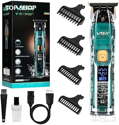 Нова Безжична самобръсначка VGR Машинка за подстригване Тример за коса брада Мъже Подарък
