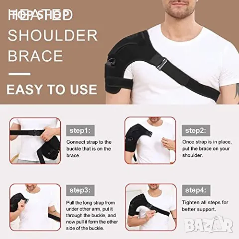 Нова нагревателна подложка за рамо мускулен компресионен ръкав болка, снимка 6 - Тримери - 49321282