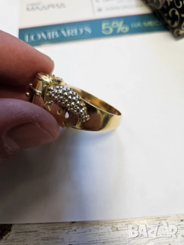 Мъжки златен пръстен Буре 585/14 к 11.12гр, снимка 5 - Пръстени - 50977490
