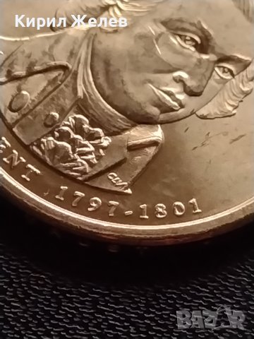 Възпоменателна монета 1 долар JOHN ADAMS 2 президент на САЩ (1797-1801) за КОЛЕКЦИЯ 38089, снимка 7 - Нумизматика и бонистика - 40766021