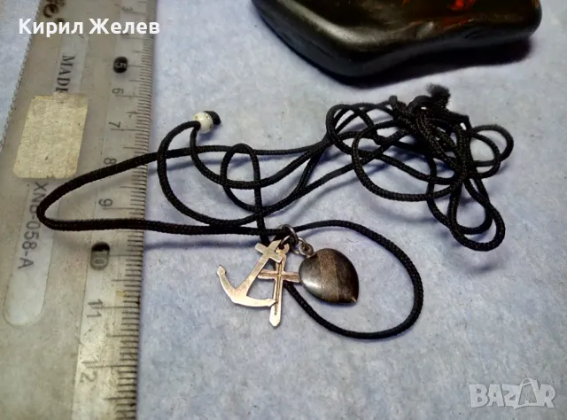 ВЯРА НАДЕЖДА ЛЮБОВ - СРЕБЪРНИ КРЪСТЧЕ КОТВА и СЪРЧИЦЕ СРЕБРО 925 ХРИСТИЯНСКА СИМВОЛИКА КОЛИЕ 49729, снимка 6 - Колиета, медальони, синджири - 49732806