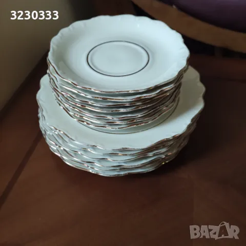 Порцеланови чинии плитки за торта/салата, снимка 11 - Чинии - 49159697