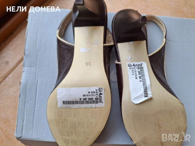 Луксозни Сандали GiAnni”Италия,ЕСТЕСТВЕНА Кожа с красив дизайн!НОВИ!36, снимка 6 - Сандали - 54239998