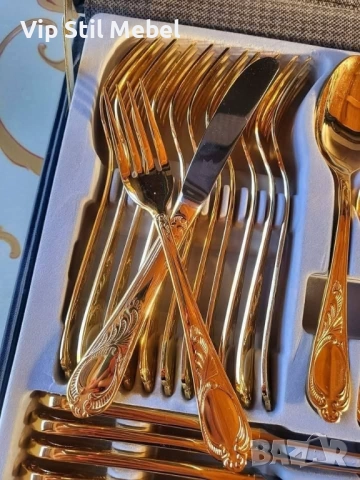 Прибори за хранене Solingen/Солинген 23/24К позлата , снимка 5 - Прибори за хранене, готвене и сервиране - 52048140