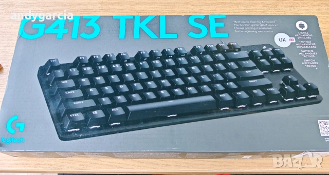 Механична клавиатура Logitech G413 TKL SE tactile LED черна чисто нова геймърс кутия keyboard gaming, снимка 2 - Клавиатури и мишки - 54080475