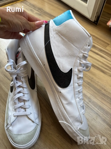 Оригинални кожени кецове Nike Blazer Mid ! 49,5 н, снимка 5 - Кецове - 51799884