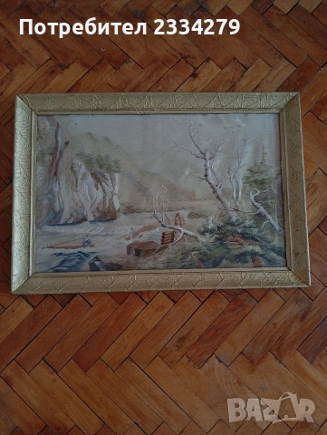 Стари гоблени в красиви остъклени барокови дървени орнаментирани рамки. , снимка 15 - Гоблени - 47731852