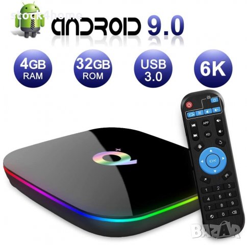 Андроид Смарт ТВ Бокс Q Plus с 6K резолюция, снимка 3 - Плейъри, домашно кино, прожектори - 31250014