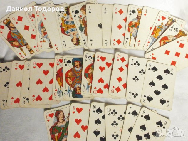 Стари Немски  Ретро Карти за Игра,Ретро Карти - 32 бр., снимка 9 - Карти за игра - 38631145