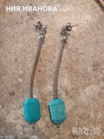 Обеци с камъни, снимка 8 - Обеци - 29243488