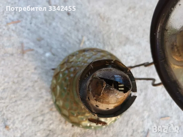 Стара газена лампа, снимка 3 - Антикварни и старинни предмети - 51623112