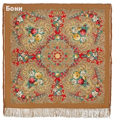 Павлово-Посадски дизайнерски шал, снимка 5 - Шалове - 52569073