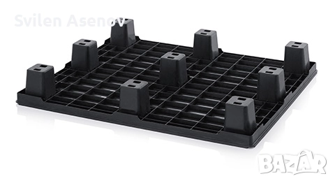 Пластмасов палет 80 х 60 х 13 см, снимка 2 - Друго търговско оборудване - 52689083