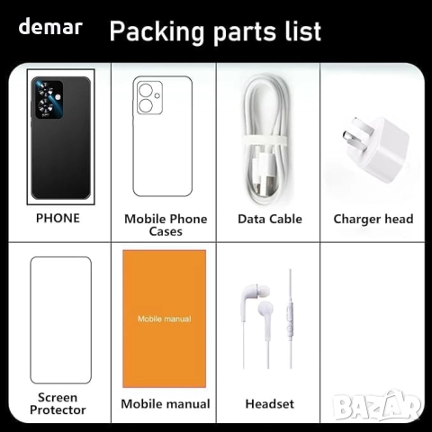 Мобилен телефон Note 60, 5.0'' HD дисплей, две SIM карти, отключен, снимка 3 - Телефони с две сим карти - 52846087