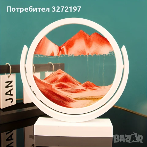 Стъклен пясъчен арт - Свободно стояща динамична 3D картина с движещ се пясък, декорация за дома и оф, снимка 6 - Декорация за дома - 50505088