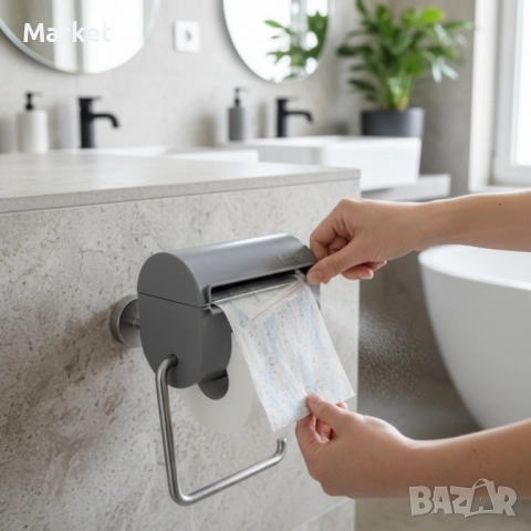 Bideo – поставка за тоалетна хартия, с функция за овлажняване, снимка 2 - Други стоки за дома - 51853431