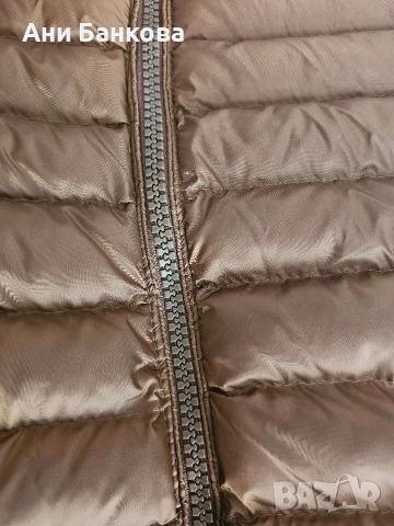 Мъжко преходно яке тип пухенка – Кафяв гланц, Размер S, снимка 6 - Якета - 52979601