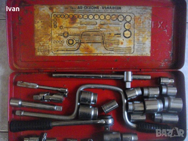 Fabrikue an JAPAN-Японска Масивна Гедория/Гедоре-С Маткап/Тресчотка/Вложки-25 части-Старо Качество