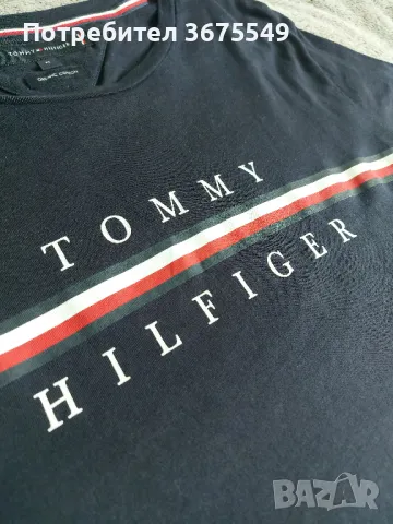 Тениска Tommy Hilfiger Organic Cotton T-shirt - размер M, снимка 2 - Тениски - 50255105