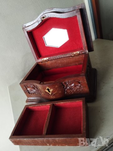 стара дървена кутия за бижута, снимка 6 - Други - 42166473