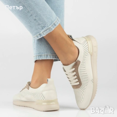 ДАМСКИ МАРАТОНКИ ОТ ЕСТЕСТВЕНА КОЖА , снимка 2 - Маратонки - 54352307