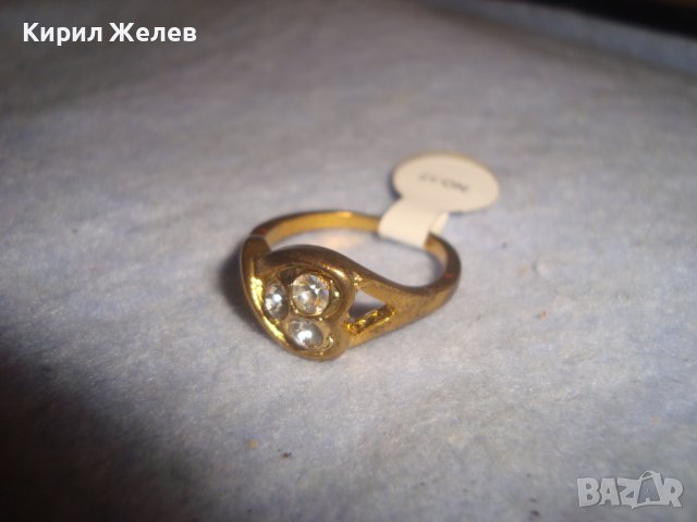 Нов ИЗИСКАН ПОЗЛАТЕН ФЕШЪН ПРЪСТЕН с ЮВЕЛИРНО ФАСЕТИРАНИ ЦИРКОНИ 7082, снимка 5 - Пръстени - 37472897
