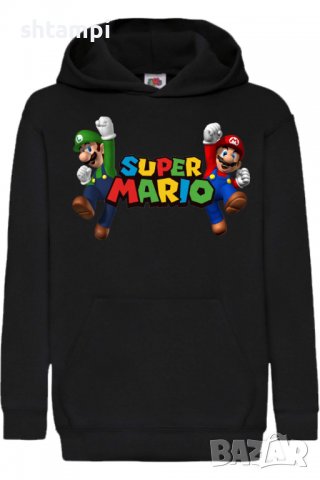Детски Суитчър/Суитшърт Super Mario & Luigi,Super Mario,Игра,Подарък,Изненада,Забавление,Рожден Ден