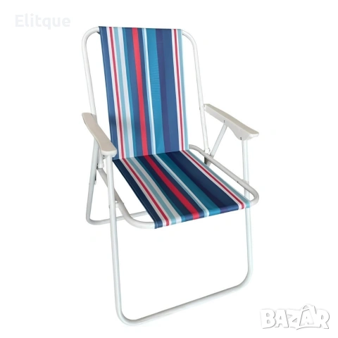 Сгъваем плажен стол на райета, 43x46x75 см – Многоцветен, снимка 4 - Други стоки за дома - 54195997