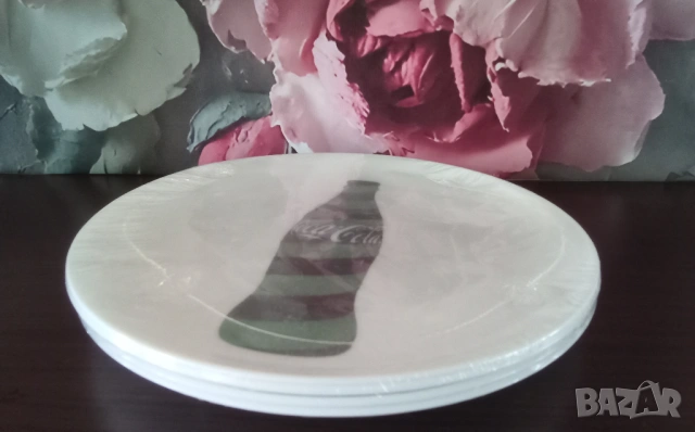 Комплект от 4бр. чинии Кока Кола / чисто нови запечатани, снимка 2 - Чинии - 53880734