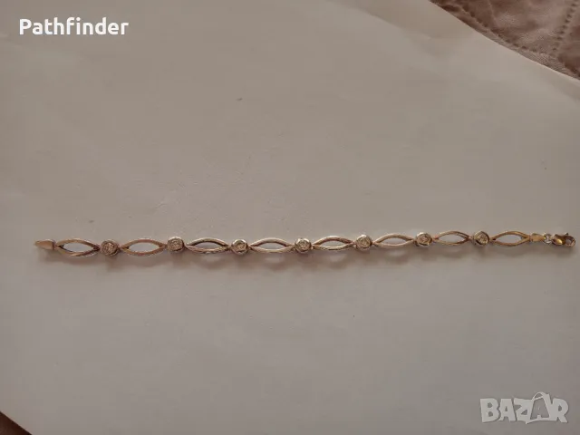 Красива сребърна гривна с циркони сребро 925, снимка 6 - Гривни - 47891851