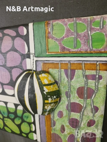 ябълка абстрактна картина скулптурно 3d, снимка 2 - Картини - 51226032