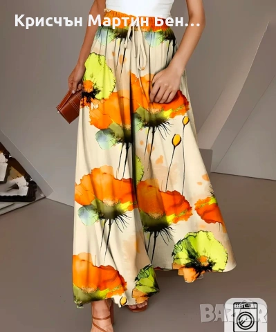 Панталон с широк крачол , снимка 3 - Панталони - 53961759