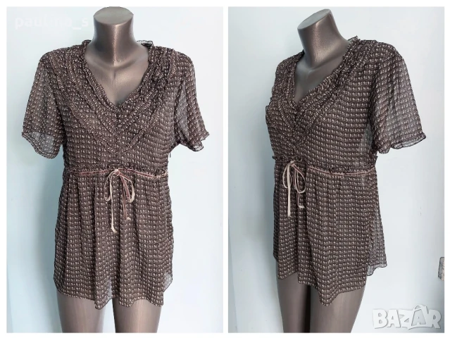 Два различни броя / Уникална туника от копринен шифон "flame" и "Street one" by Gap , снимка 9 - Туники - 14105674