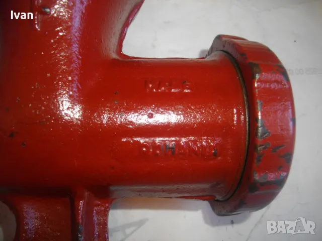 РУМЪНСКА НОВА СОЦ МЕСОМЕЛАЧКА РАЗМЕР №5 СТАРО КАЧЕСТВО МАСИВНА ЧУГУН С ЕМАЙЛ ЗА МЕЛЕНЕ НА КАЙМА, снимка 6 - Други инструменти - 48062498