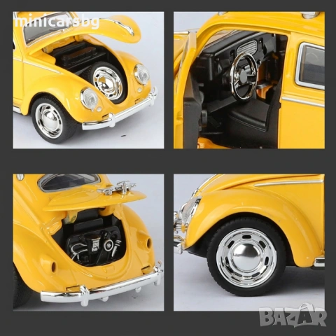 Метални колички: Volkswagen Beetle Type 1 (1970), снимка 3 - Колекции - 54248746
