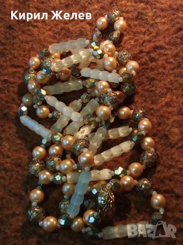 Стара РЕТРО ОГЪРЛИЦА с ЧЕШКИ ПЕРЛИ и МЪНИСТА ОГЪРЛИЦА МАЙСТОРСКА РЪЧНА АРТ ИЗРАБОТКА 47357, снимка 13 - Антикварни и старинни предмети - 47220395