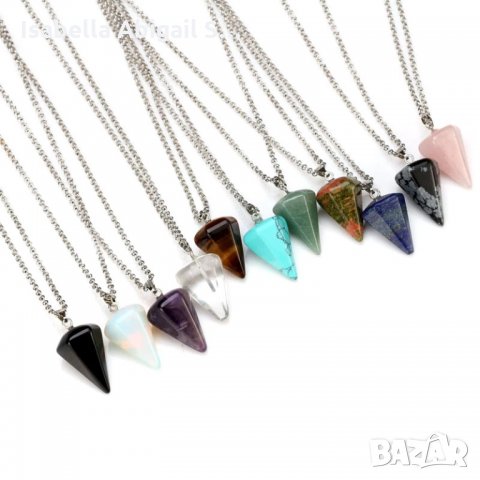 Висулка с натурални скъпоценни и полускъпоценни камъни, снимка 3 - Колиета, медальони, синджири - 31857681