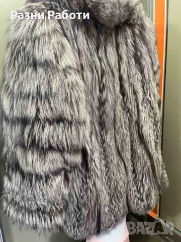 Предпразнична цена- Богато палто сива лисица, снимка 3 - Палта, манта - 50683511