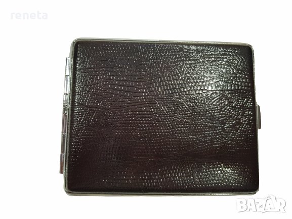 Табакера , Дълги цигари, Еко кожа, Черно, снимка 1