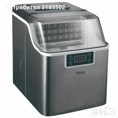 Ледогенератор Oliver Voltz, 170W, 22кг/24ч, 3.2 л, 24 квадратни кубчета за цикъл работа, Инокс, снимка 3 - Други - 51422293