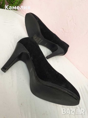 Черни обувки, №38, снимка 2 - Дамски обувки на ток - 29696384