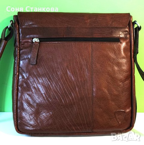STRELLSON - Мъжкa чантa за през рамо - естествена кожа, снимка 3 - Чанти - 42115110