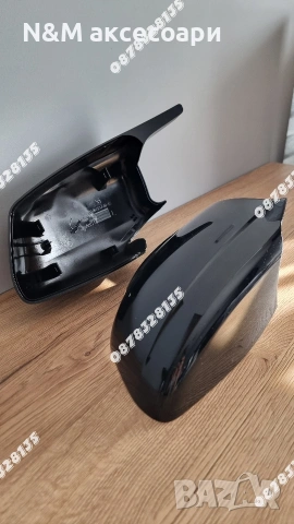 Капаци огледала BMW F10 F11 F18 preface черен гланц M Style щипки, снимка 3 - Аксесоари и консумативи - 54334425