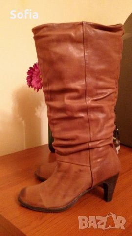 Кожени италиански ботуши №37 , снимка 3 - Дамски ботуши - 34256864