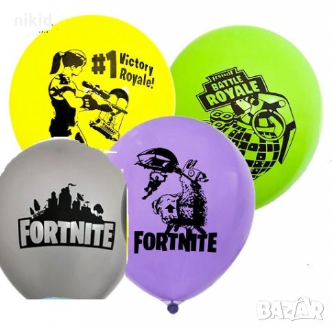Цветни Fortnite Фортнайт Обикновен надуваем латекс латексов балон парти
