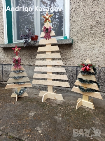 дървени елхи , снимка 2 - Декорация за дома - 52372381